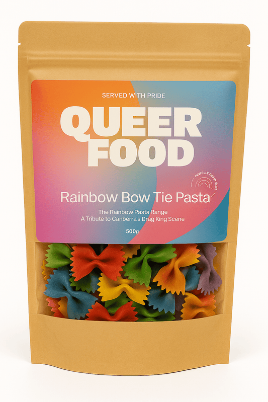 Drag King Inspired Rainbow Bow Tie Pasta